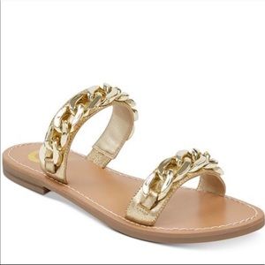 Guess gold chain sandals